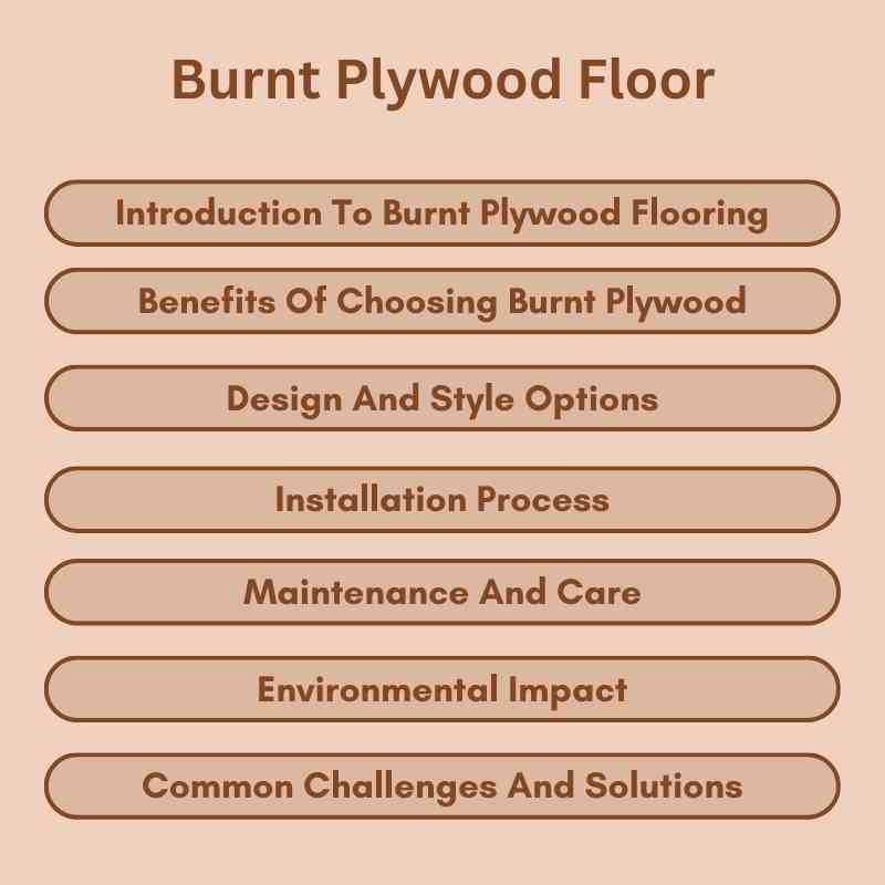 Burnt Plywood Floor