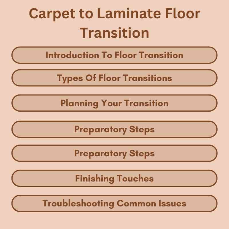 Carpet to Laminate Floor Transition