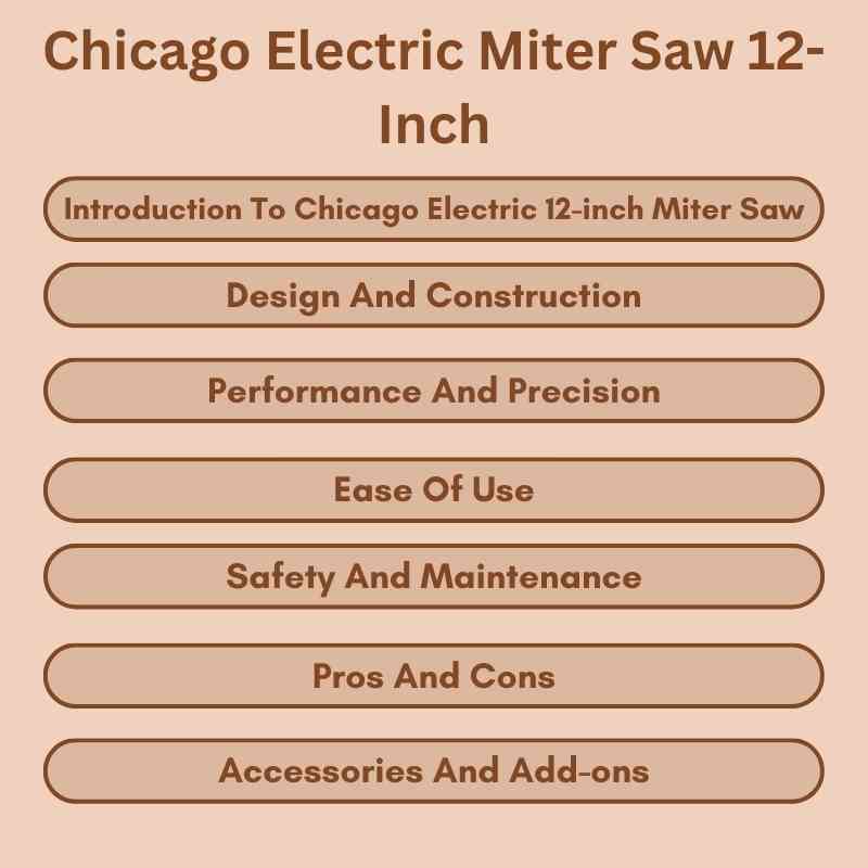 Chicago Electric Miter Saw 12-Inch