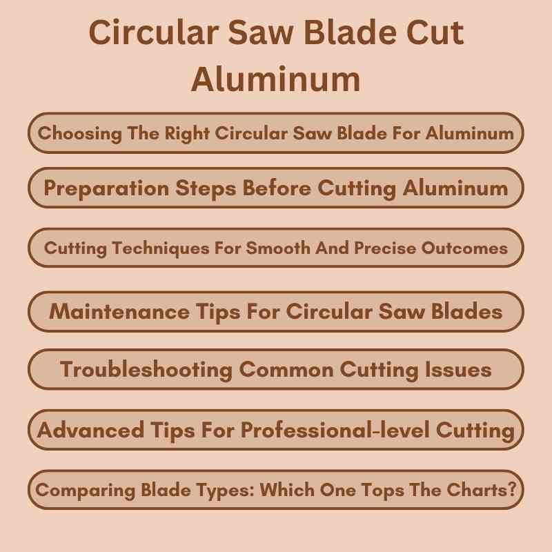 Circular Saw Blade Cut Aluminum