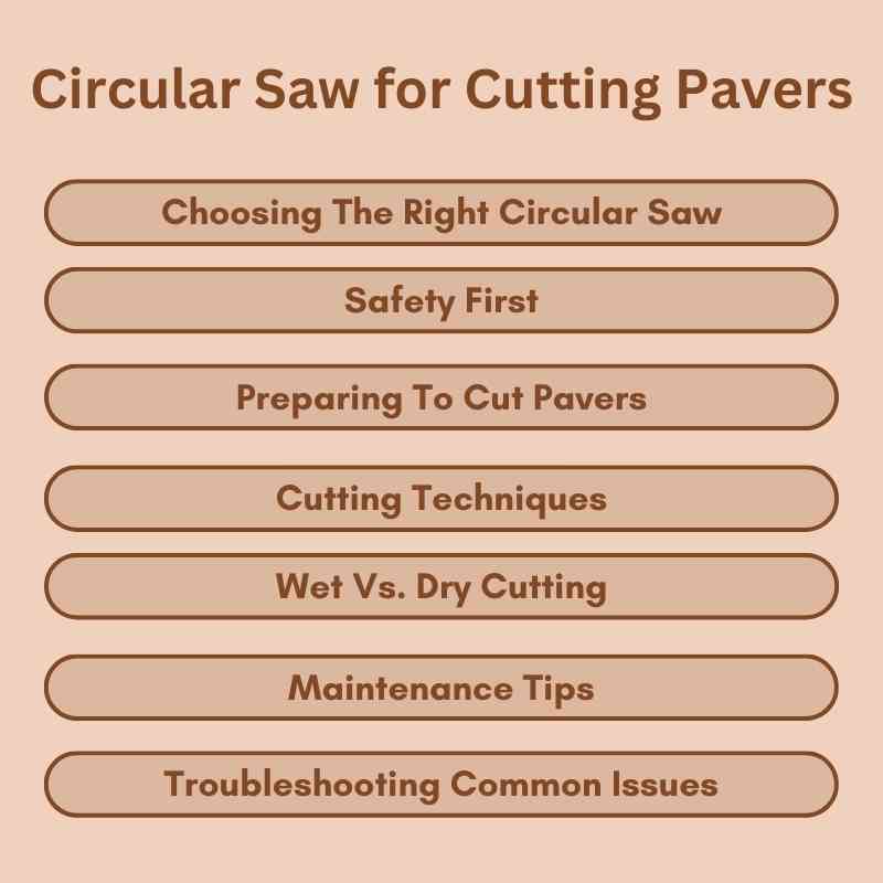 Circular Saw for Cutting Pavers