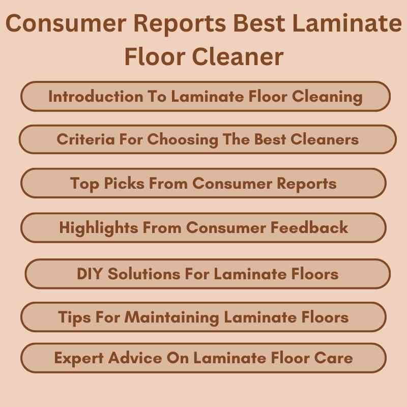 Consumer Reports Best Laminate Floor Cleaner