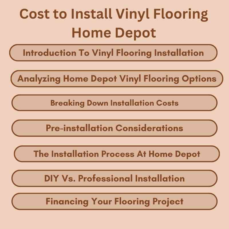 Cost to Install Vinyl Flooring Home Depot