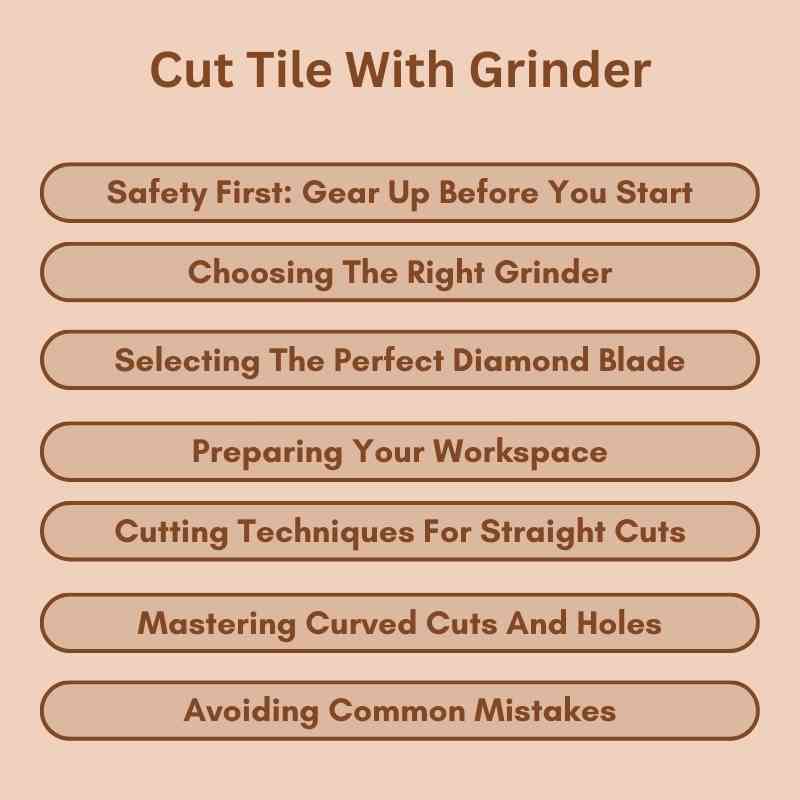 Cut Tile With Grinder