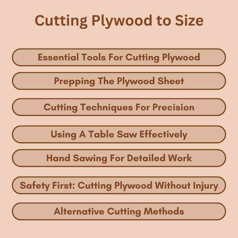 Cutting Plywood to Size
