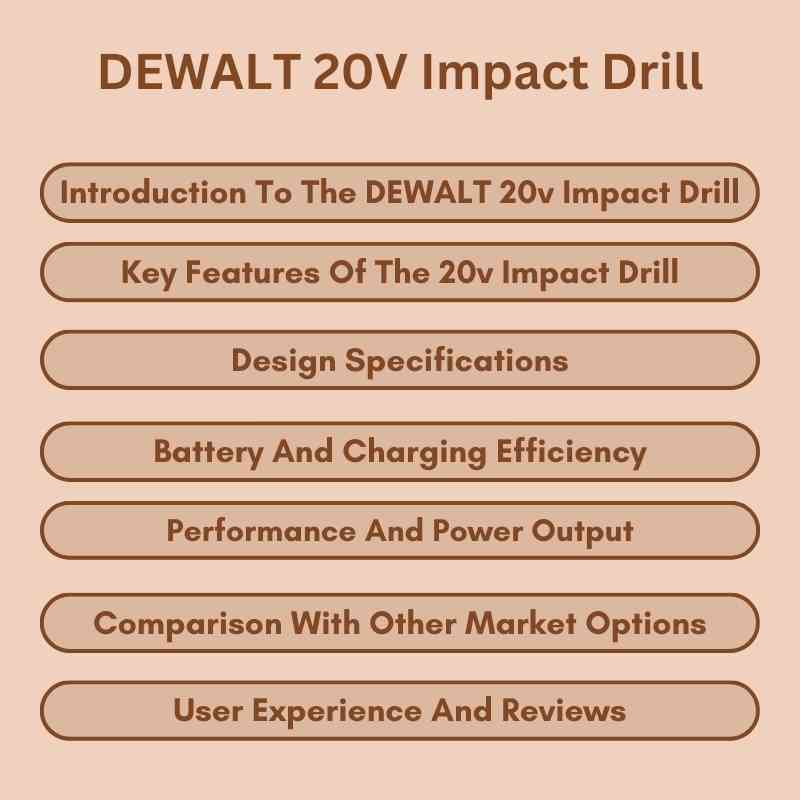 DEWALT 20V Impact Drill