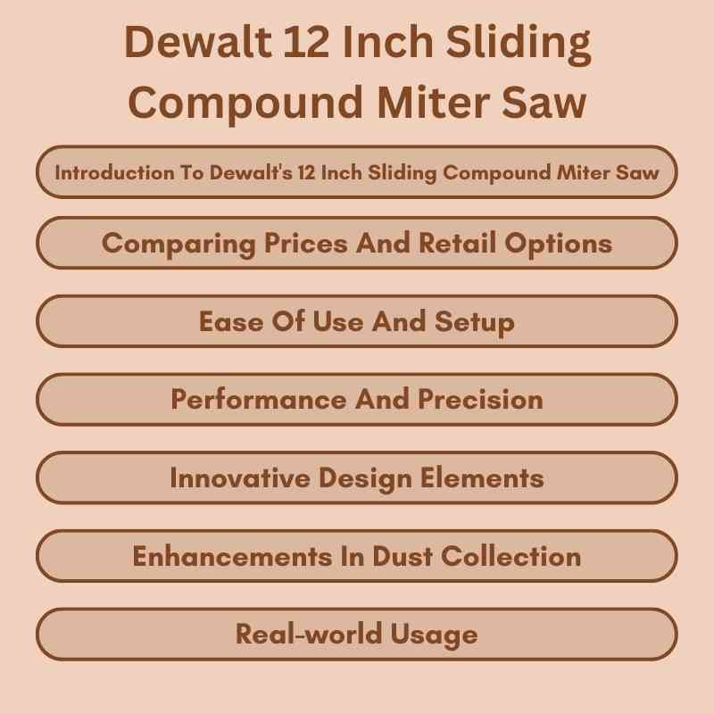 Dewalt 12 Inch Sliding Compound Miter Saw