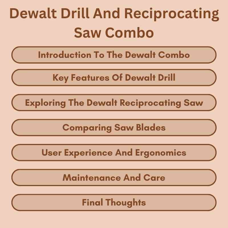 Dewalt Drill And Reciprocating Saw Combo