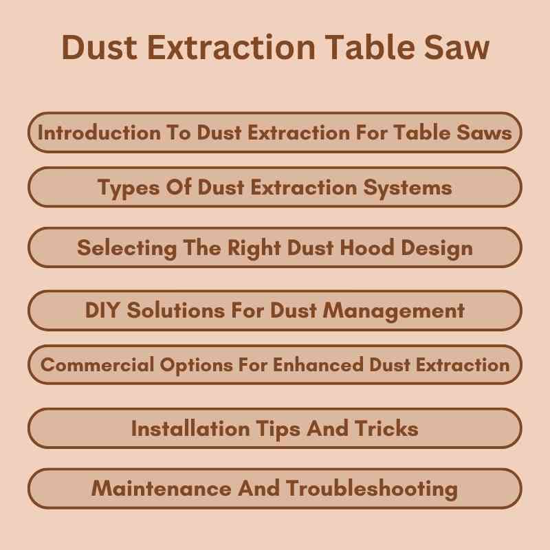 Dust Extraction Table Saw