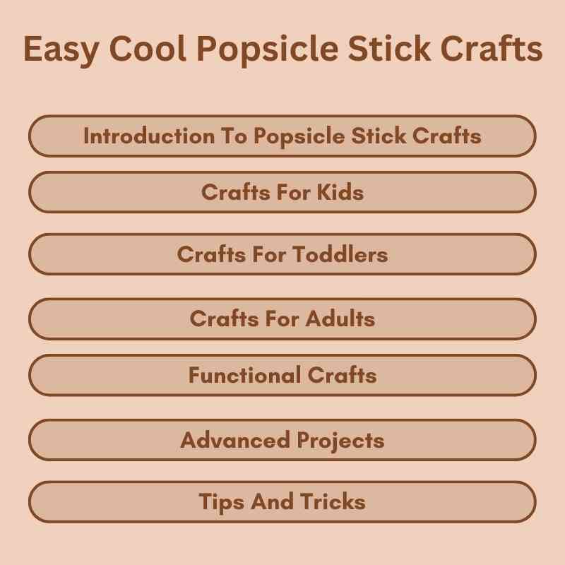 Easy Cool Popsicle Stick Crafts