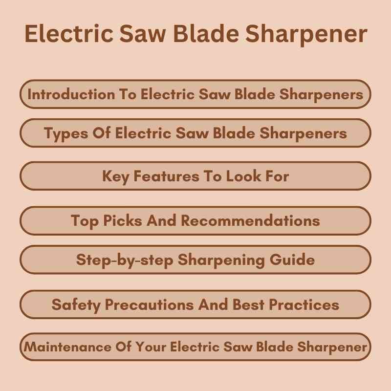 Electric Saw Blade Sharpener