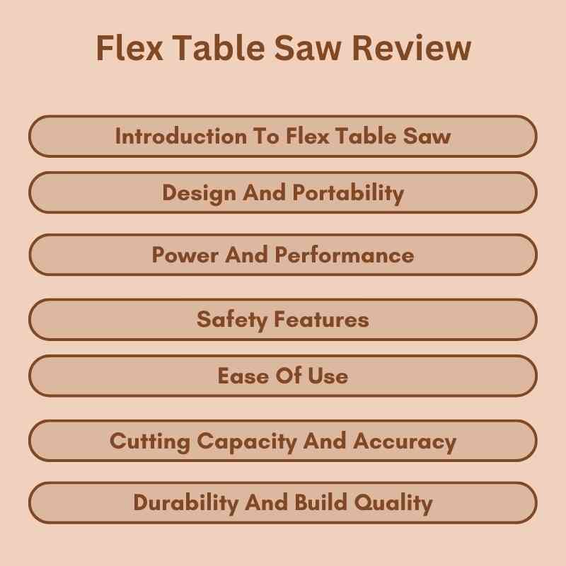 Flex Table Saw Review