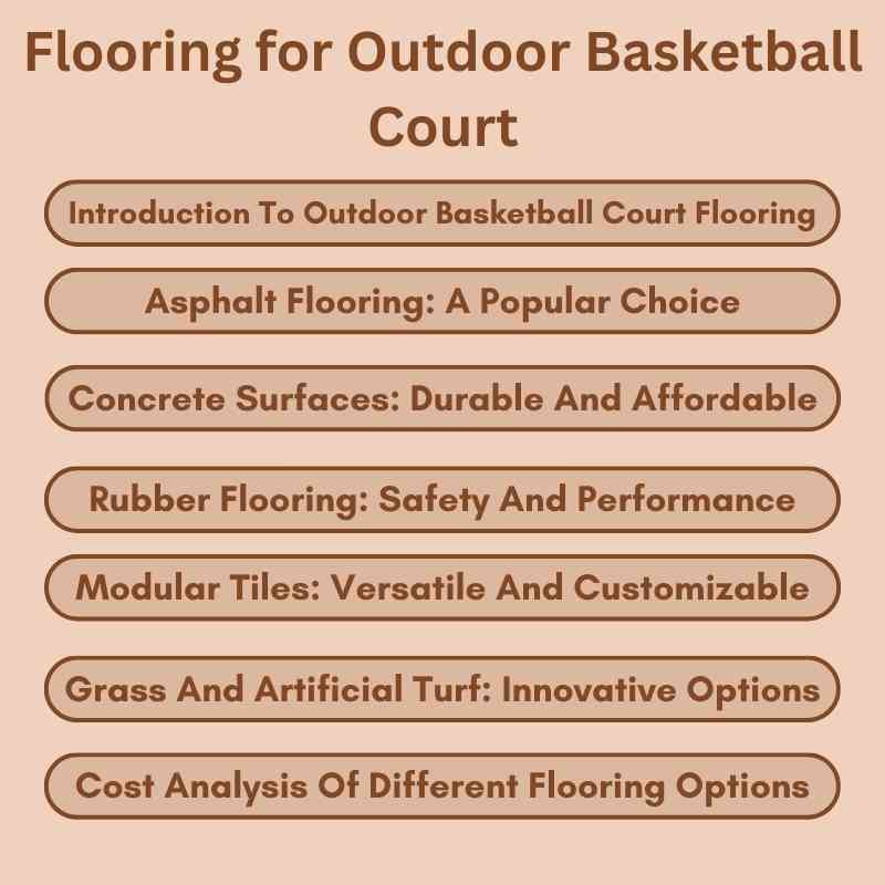 Flooring for Outdoor Basketball Court