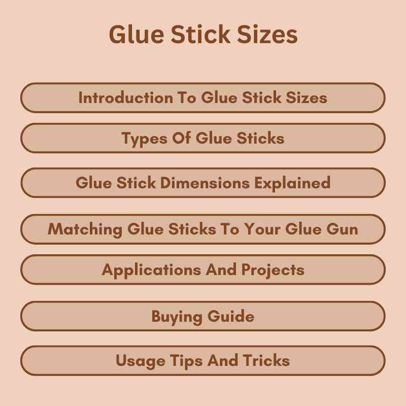 Glue Stick Sizes