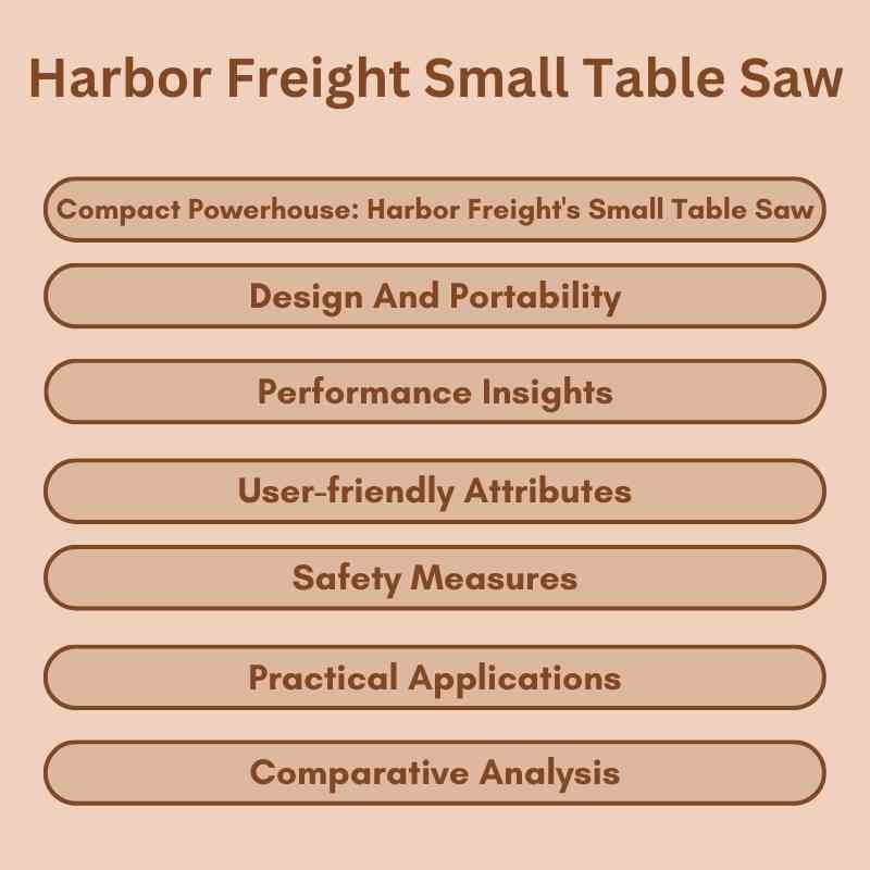 Harbor Freight Small Table Saw