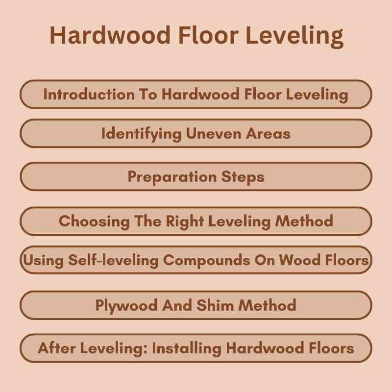 Hardwood Floor Leveling