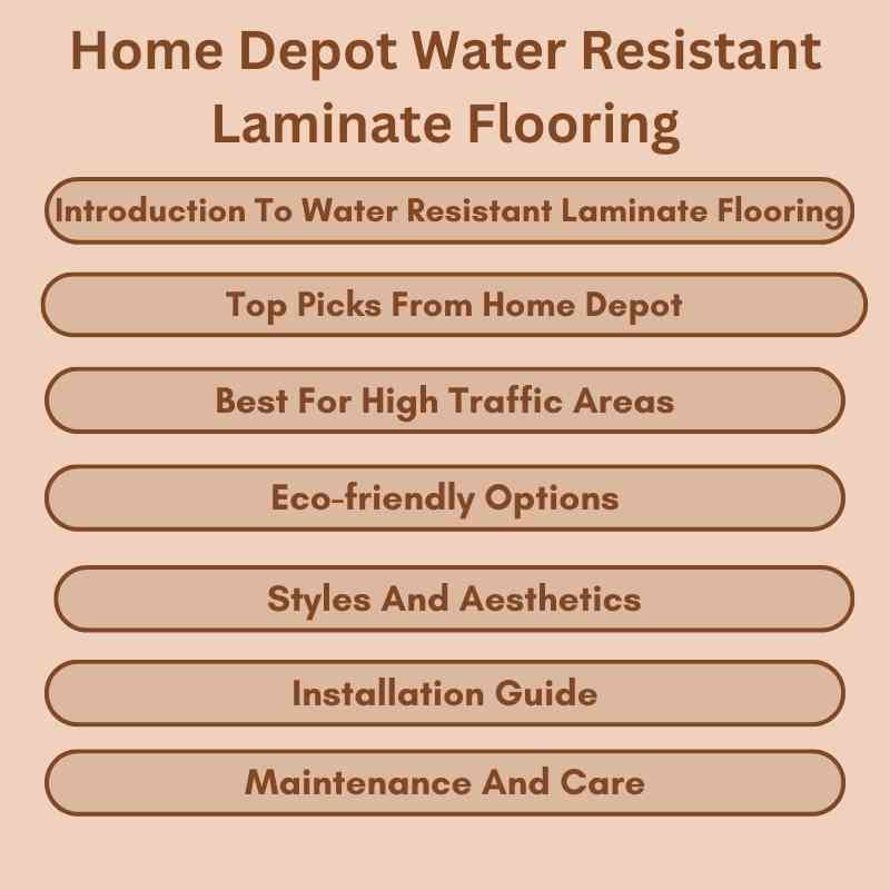 Home Depot Water Resistant Laminate Flooring