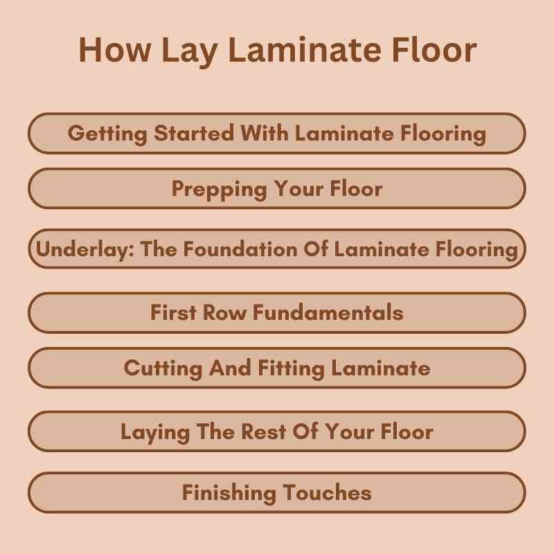 How Lay Laminate Floor