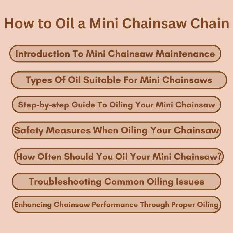 How to Oil a Mini Chainsaw Chain
