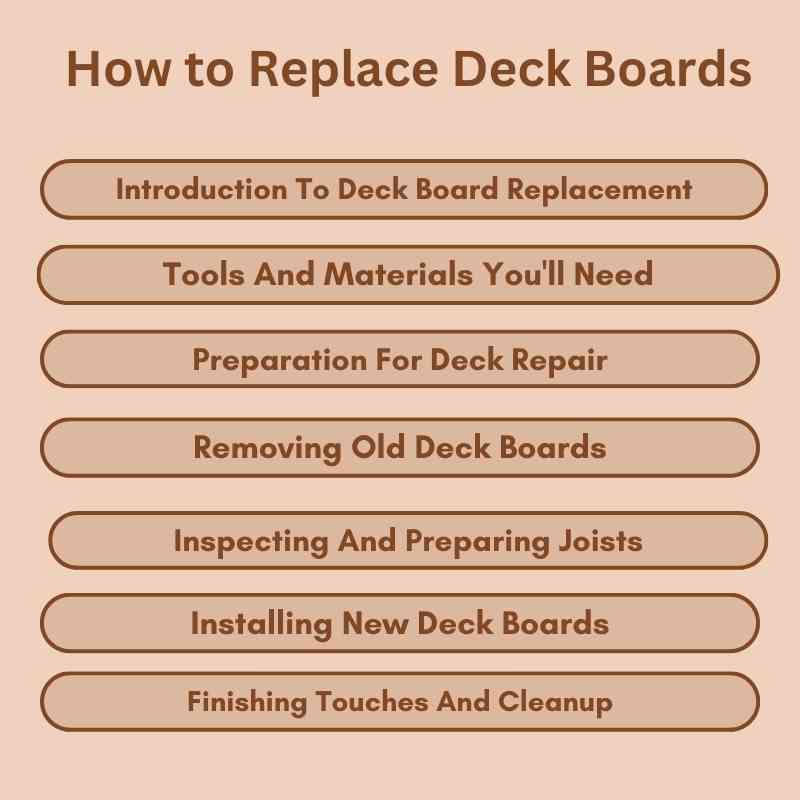 How to Replace Deck Boards