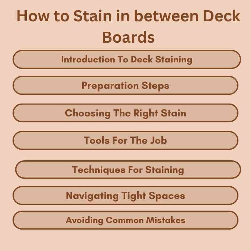 How to Stain in between Deck Boards