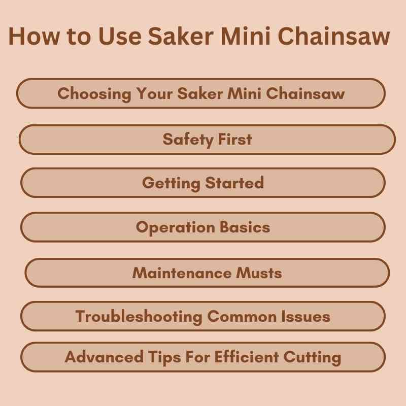 How to Use Saker Mini Chainsaw