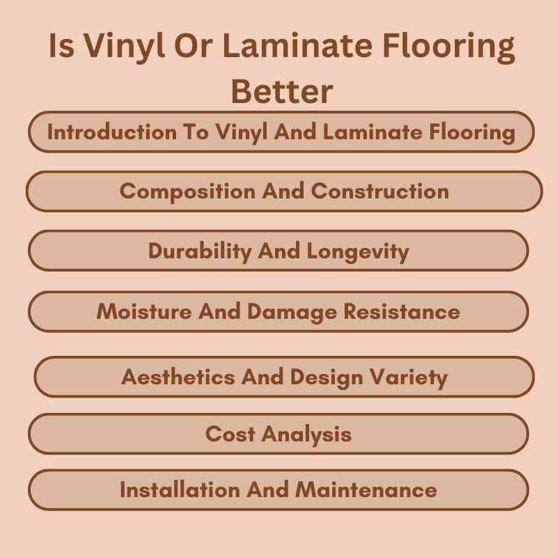 Is Vinyl Or Laminate Flooring Better