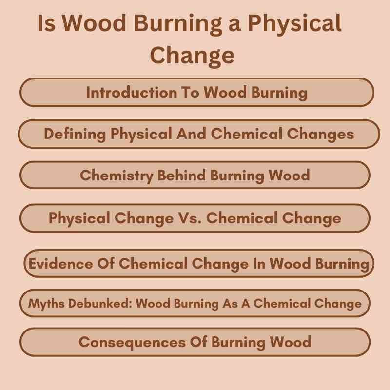 Is Wood Burning a Physical Change
