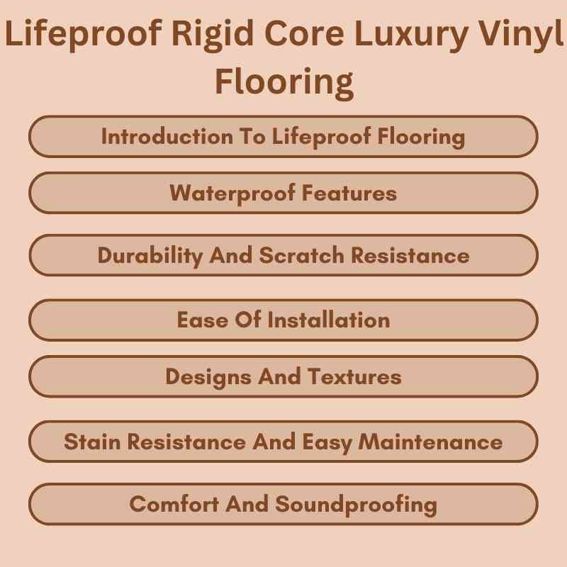 Lifeproof Rigid Core Luxury Vinyl Flooring