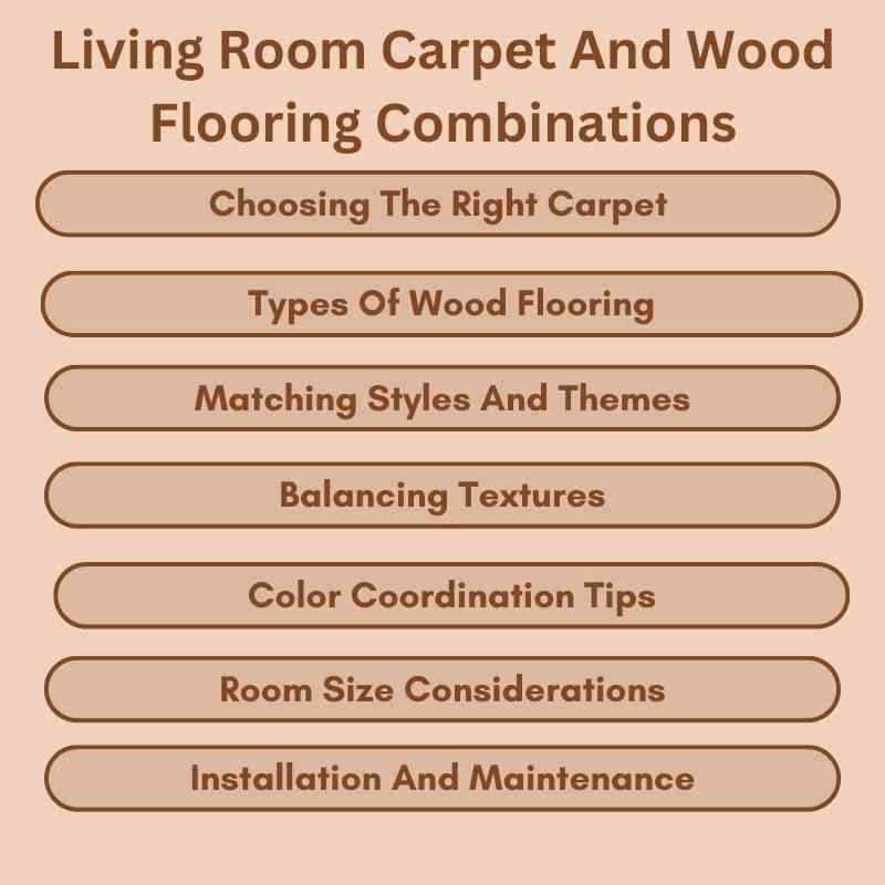 Living Room Carpet And Wood Flooring Combinations
