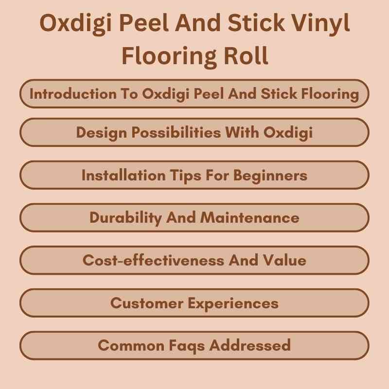 Oxdigi Peel And Stick Vinyl Flooring Roll