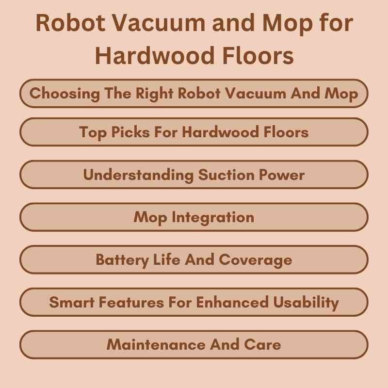 Robot Vacuum and Mop for Hardwood Floors