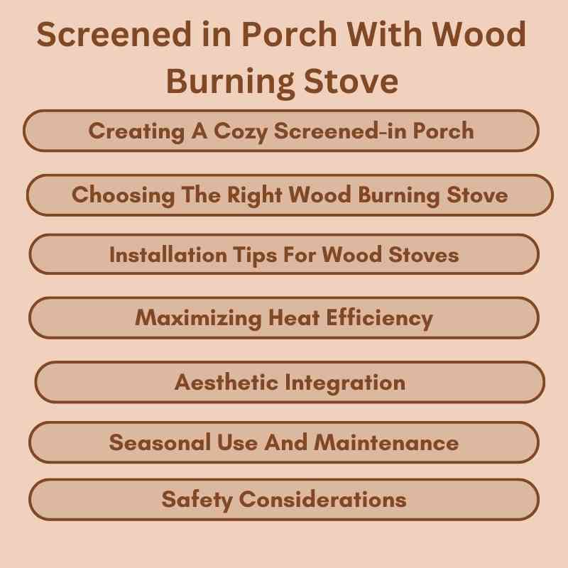 Screened in Porch With Wood Burning Stove: Cozy Retreats
