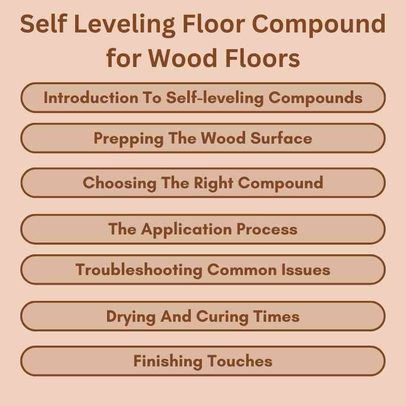 Self Leveling Floor Compound for Wood Floors