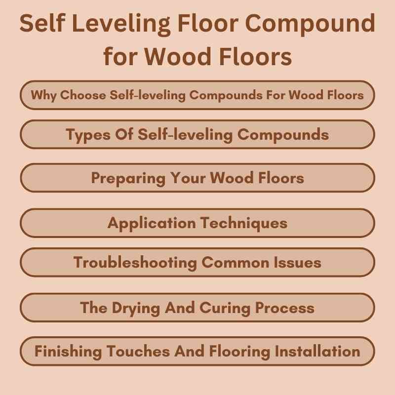 Self Leveling Floor Compound for Wood Floors