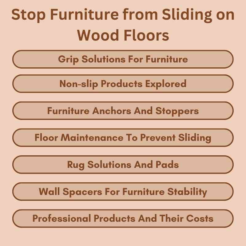Stop Furniture from Sliding on Wood Floors