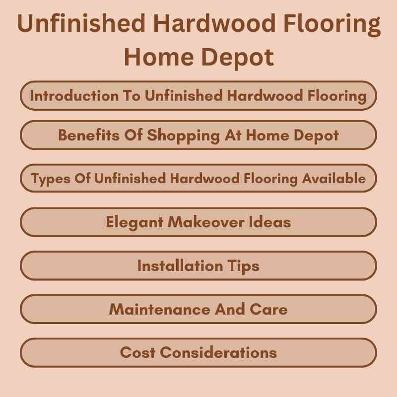 Unfinished Hardwood Flooring Home Depot