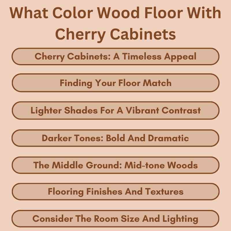 What Color Wood Floor With Cherry Cabinets