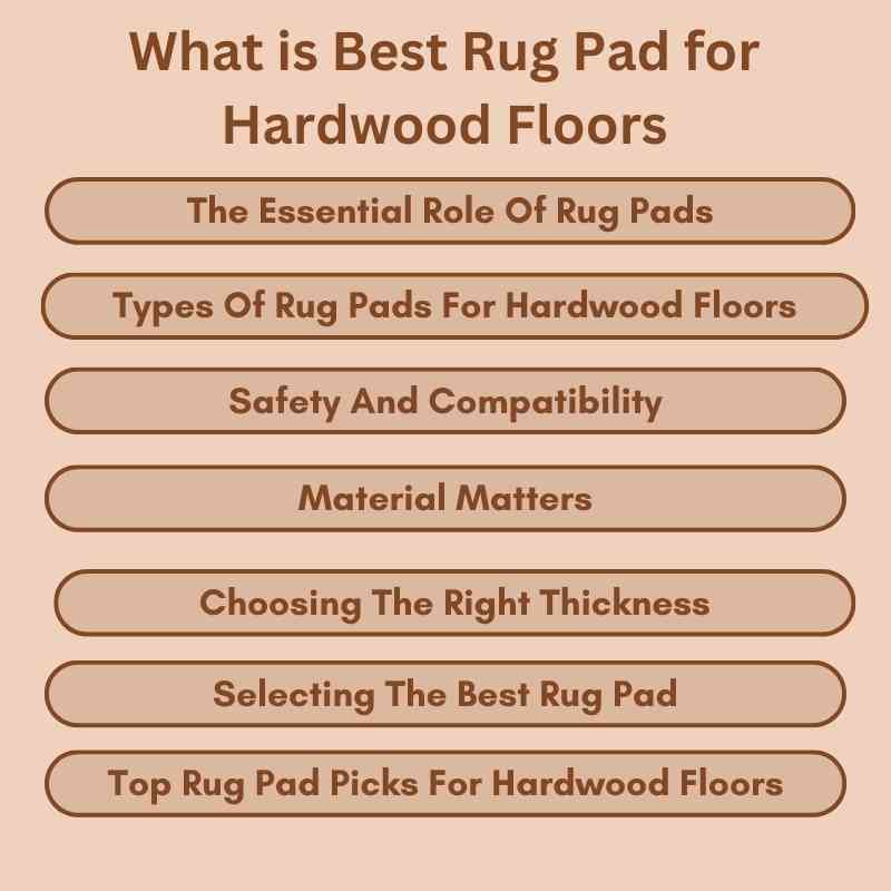 What is Best Rug Pad for Hardwood Floors