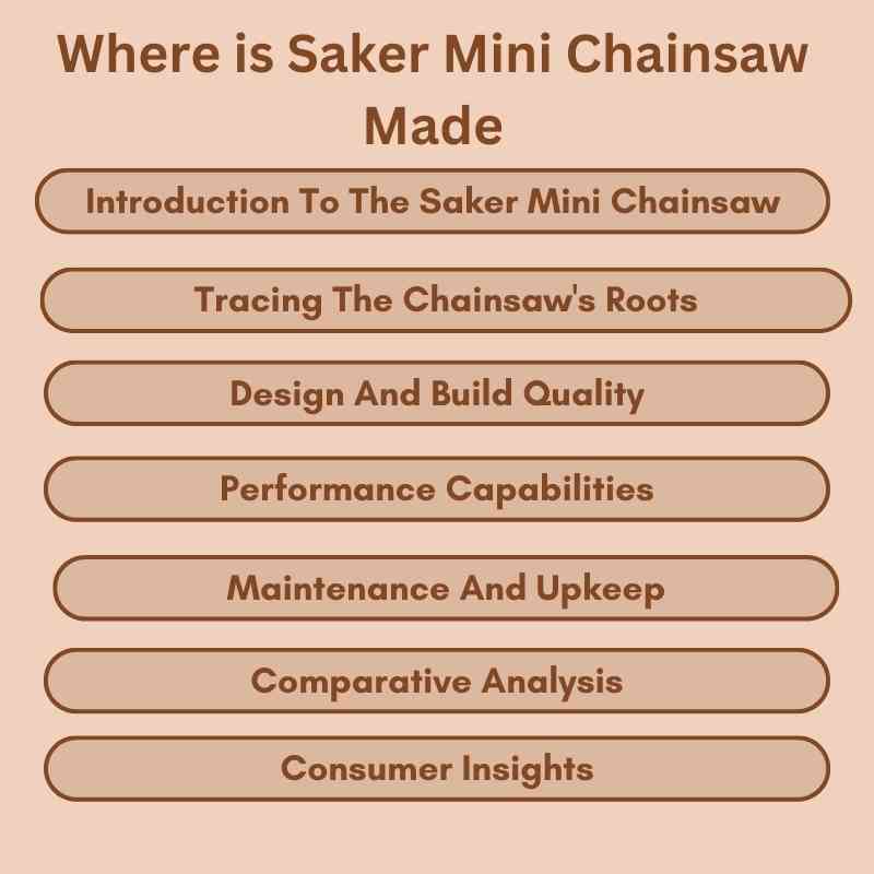 Where is Saker Mini Chainsaw Made