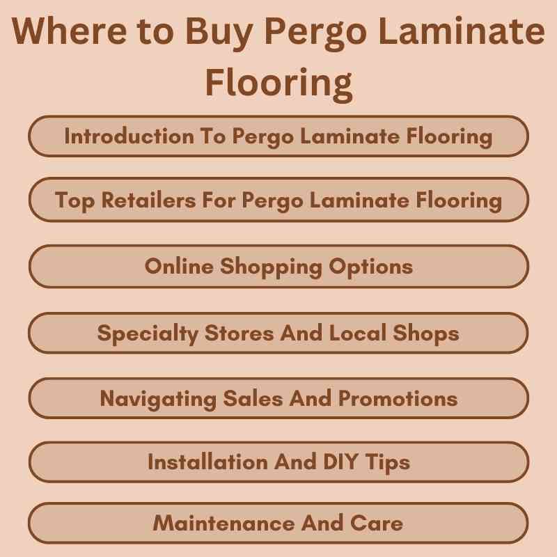 Where to Buy Pergo Laminate Flooring