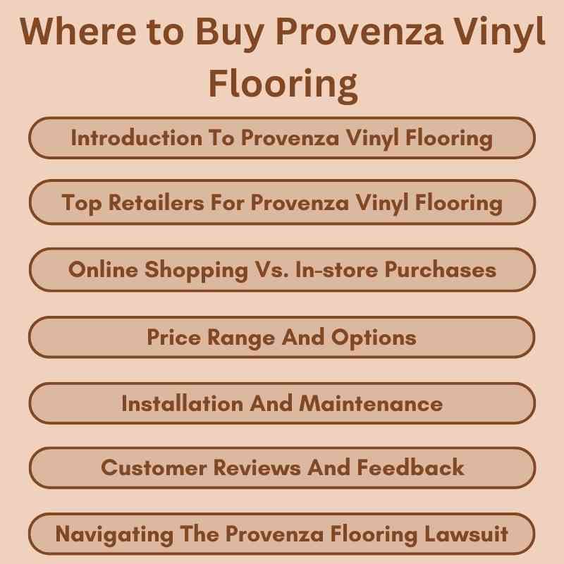 Where to Buy Provenza Vinyl Flooring
