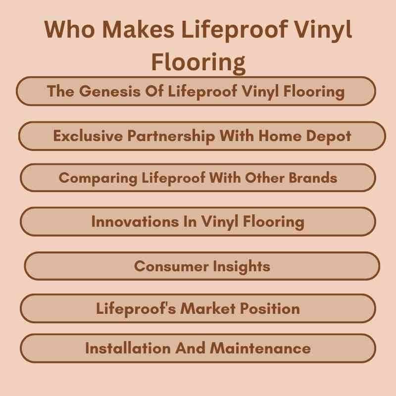 Who Makes Lifeproof Vinyl Flooring