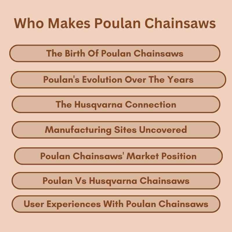 Who Makes Poulan Chainsaws