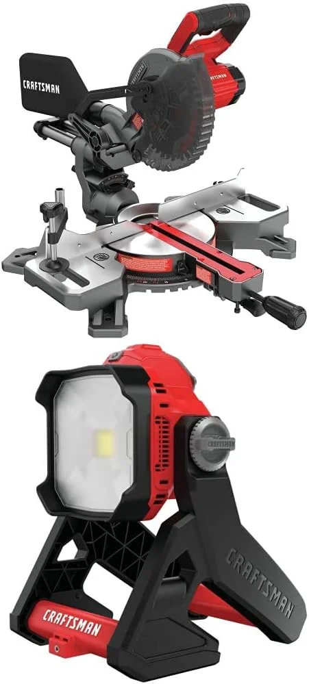 CRAFTSMAN V20 7-1/4-inch cordless sliding miter saw kit with LED work light