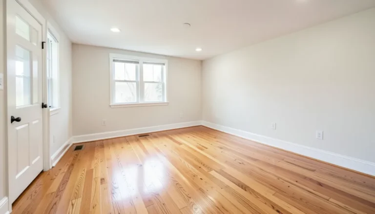 Bright finished basement with engineered hardwood floors