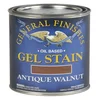 General Finishes oil-based gel stain in Antique Walnut for hardwood floor restaining