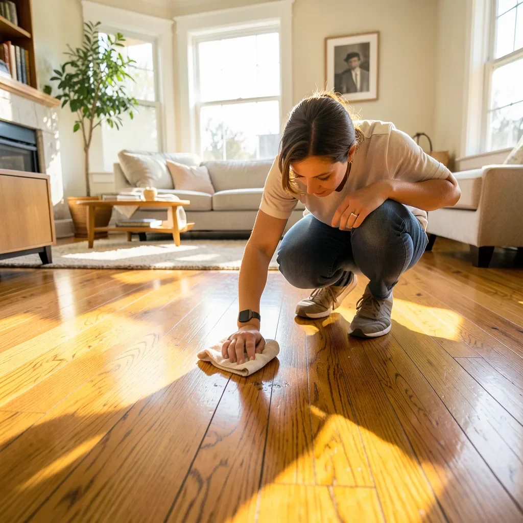 Cleaning a scuff mark off a hardwood floor