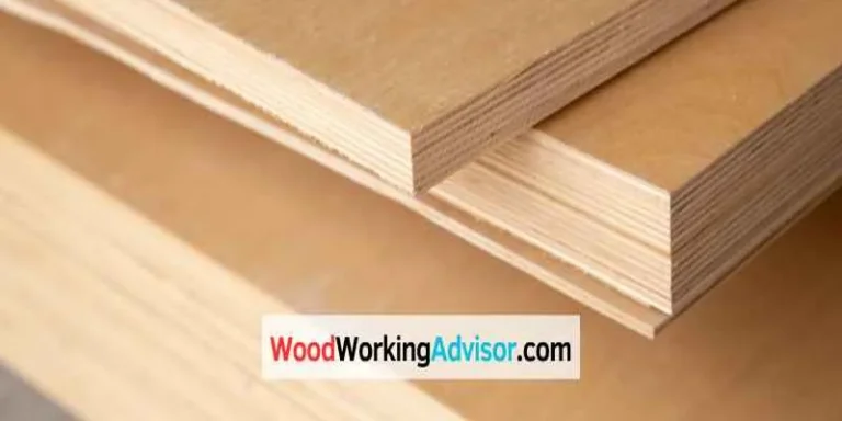 Cross-section of plywood layers close-up