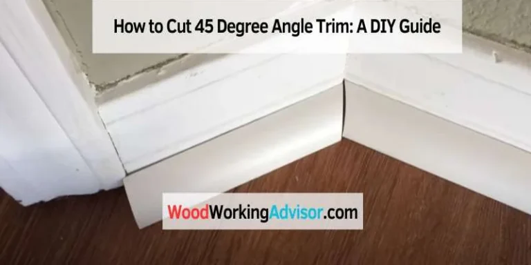 Baseboard trim cut at a 45 degree corner